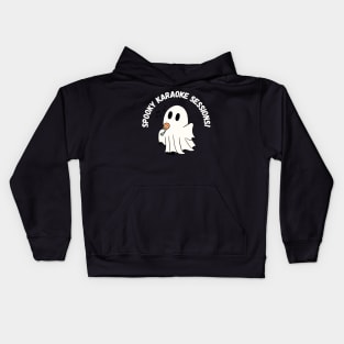 Spooky Karaoke Sessions! Halloween: with a cute little spooky ghost Kids Hoodie